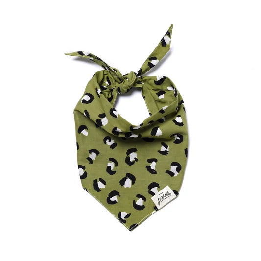 Bandana pour chien - Léopard vert  - The Paws