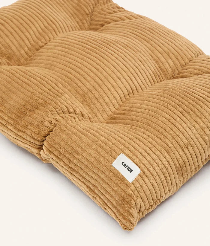 Coussin pour chien – Velours côtelé moutarde - Cafide