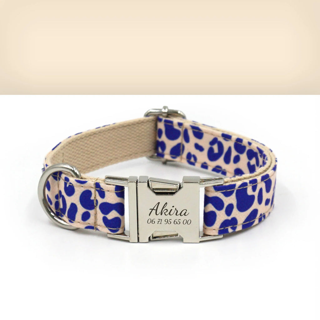 Collier chien - Léopard bleu - Bande de canailles