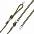 Laisse mains libres corde x Biothane Kaki - 19mm - Atelier Markiz