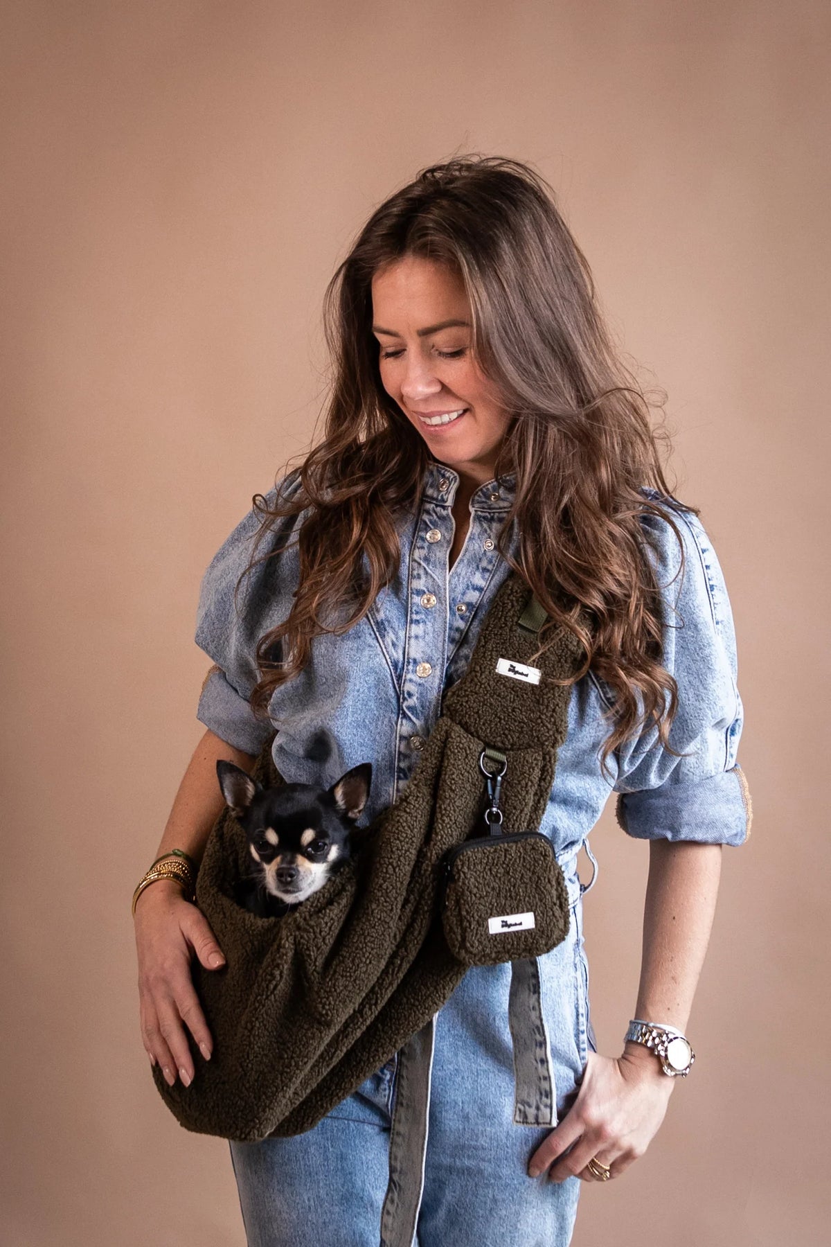 Sac bandoulière teddy - Vert - The Dog Label