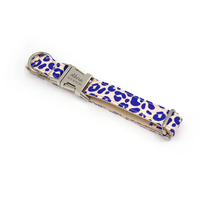 Collier chien - Léopard bleu - Bande de canailles
