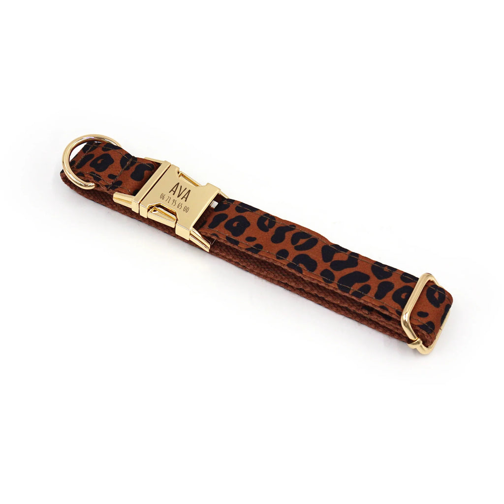 Collier chien - Léopard Châtaigne - Bande de canailles