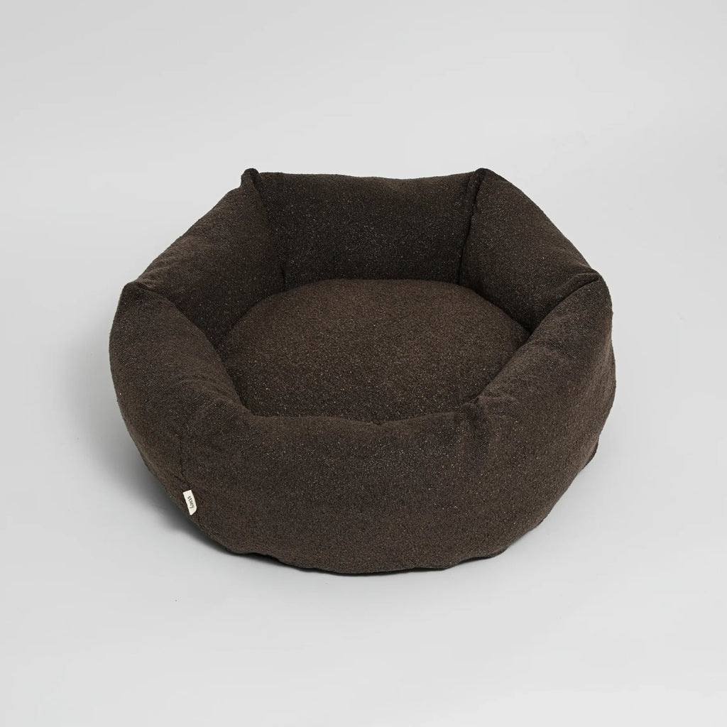 Lit pour chien rond - Bouclé marron - Staey