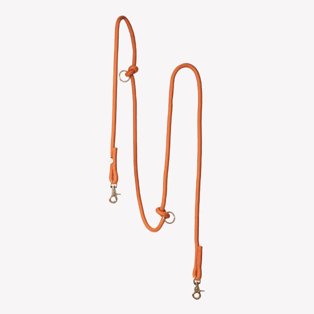 Laisse tressée mains libres - Terracotta - Furlou