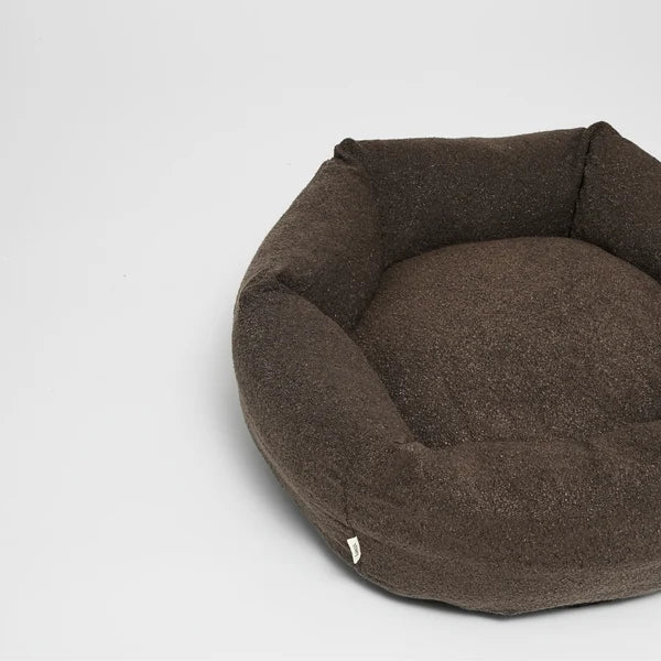 Lit pour chien rond - Bouclé marron - Staey
