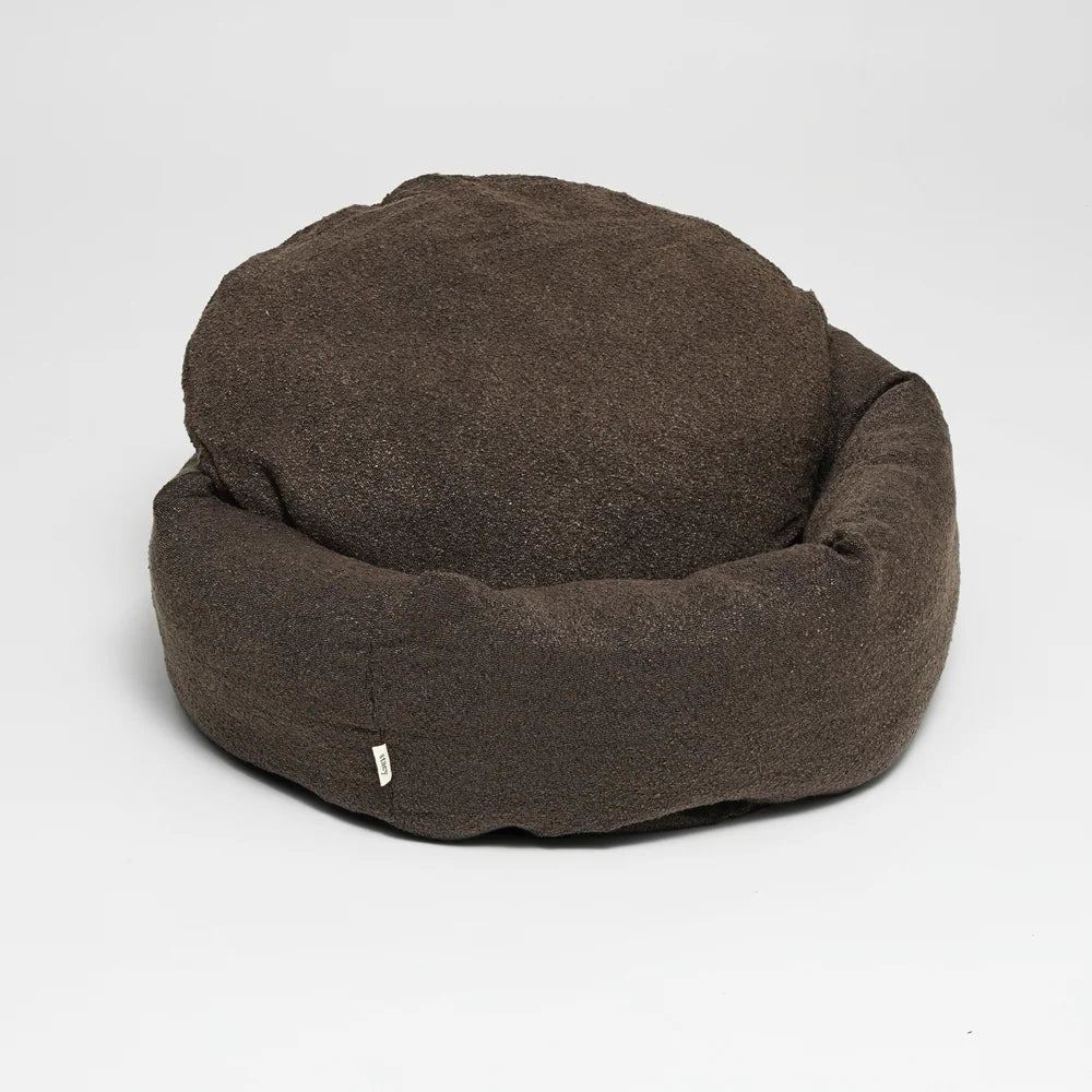 Lit pour chien rond - Bouclé marron - Staey