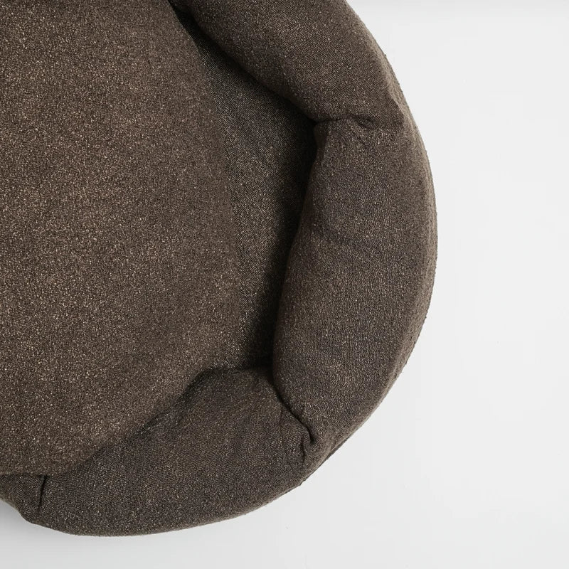 Lit pour chien rond - Bouclé marron - Staey