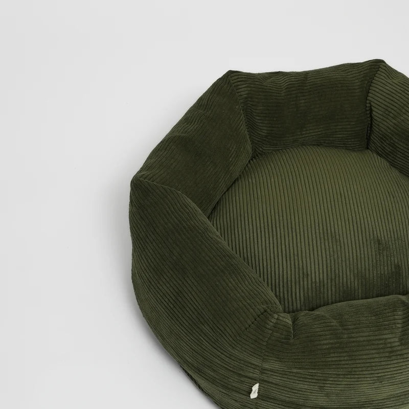 Lit pour chien rond - Velour vert - Staey