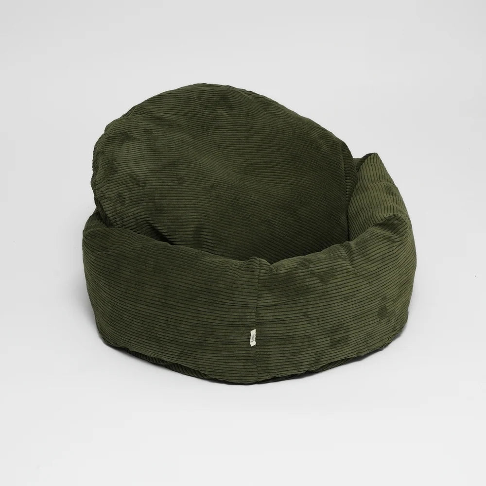 Lit pour chien rond - Velour vert - Staey
