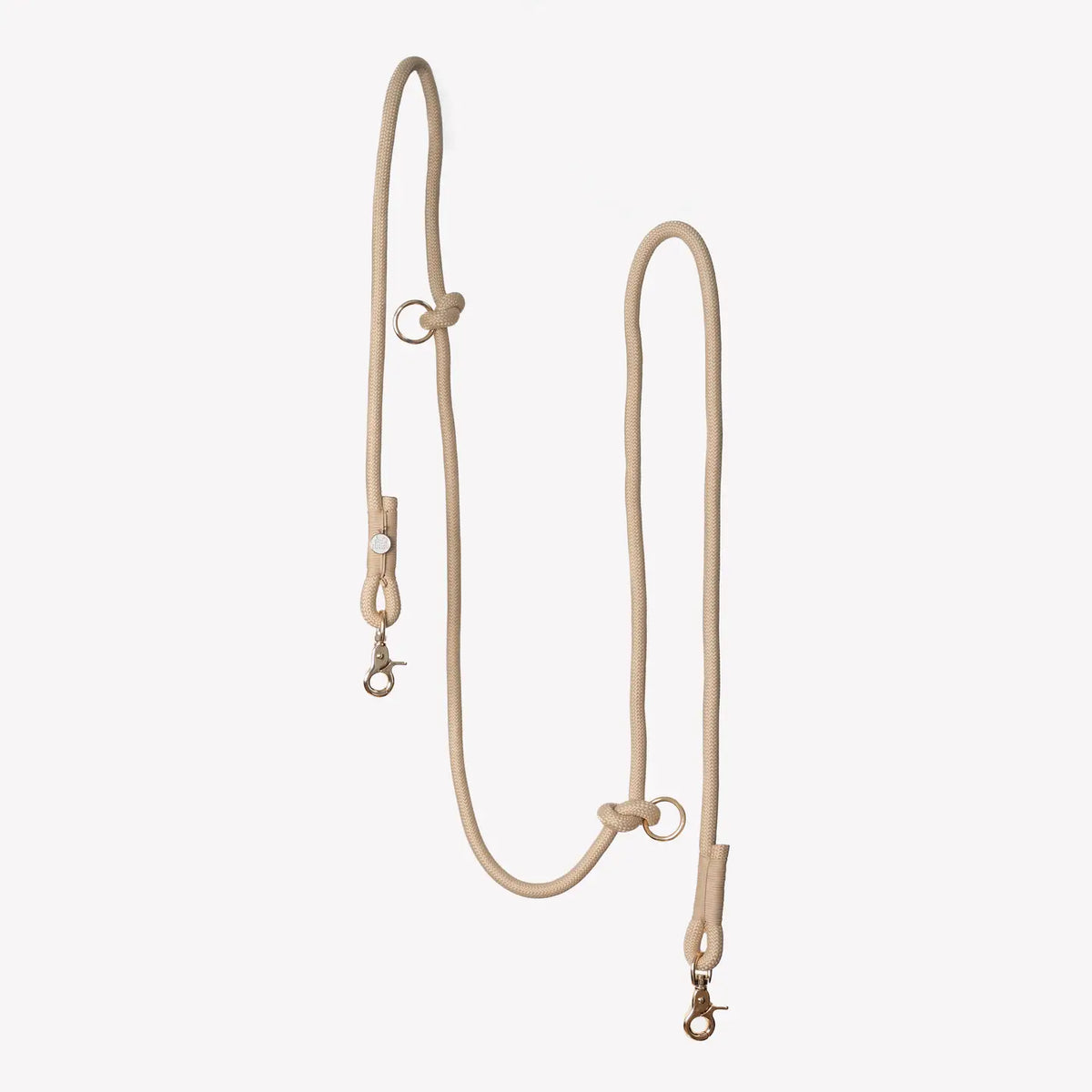 Laisse tressée mains libres - Beige - Furlou