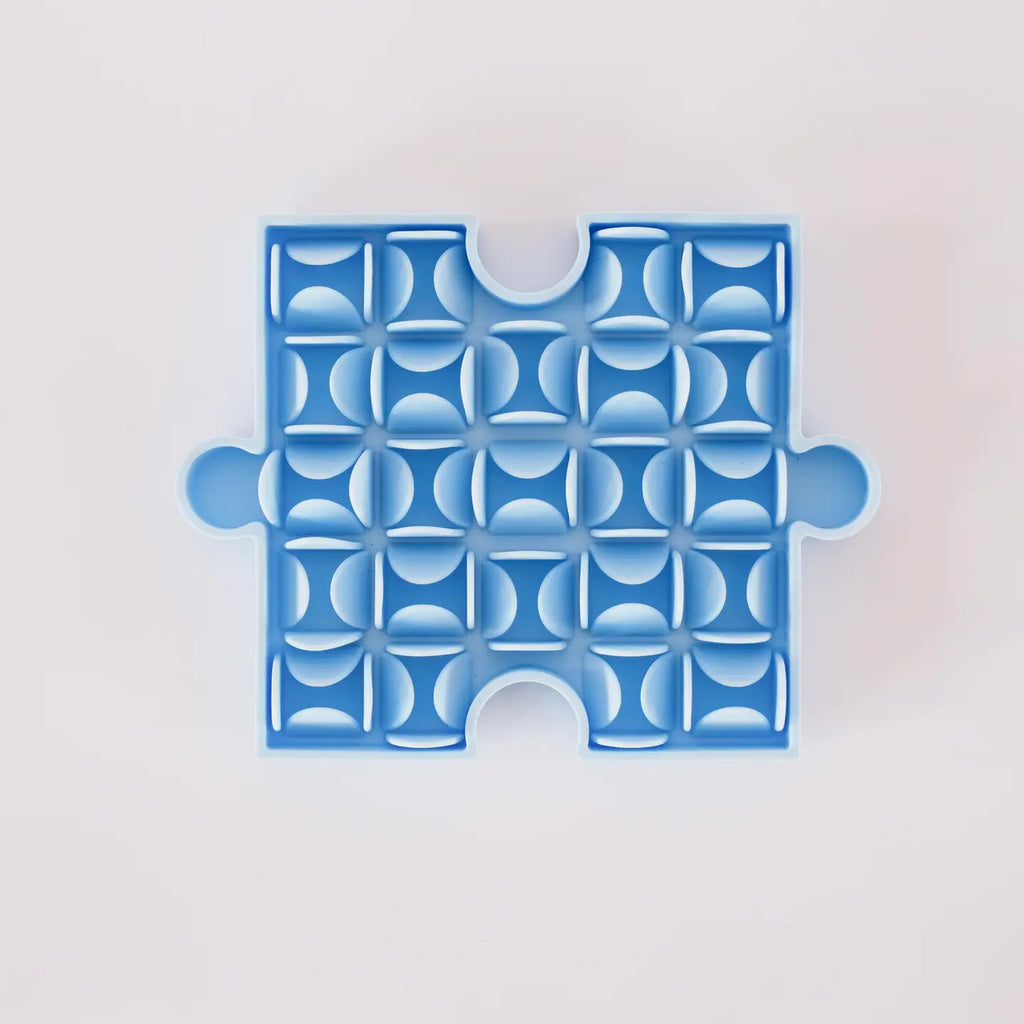 Tapis de léchage puzzle - Bleu - Furlou