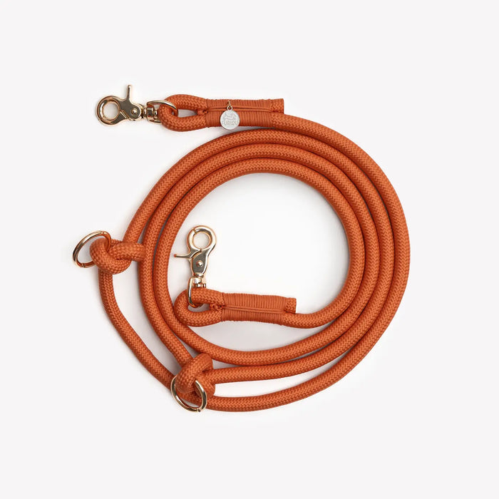 Laisse tressée mains libres - Terracotta - Furlou