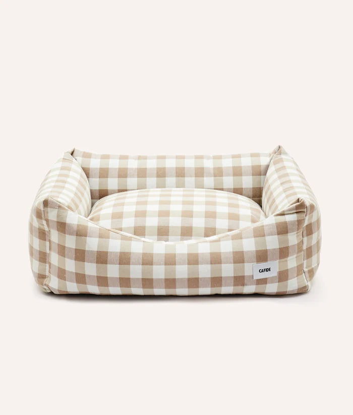 Lit pour chien - Vichy Beige - Cafide