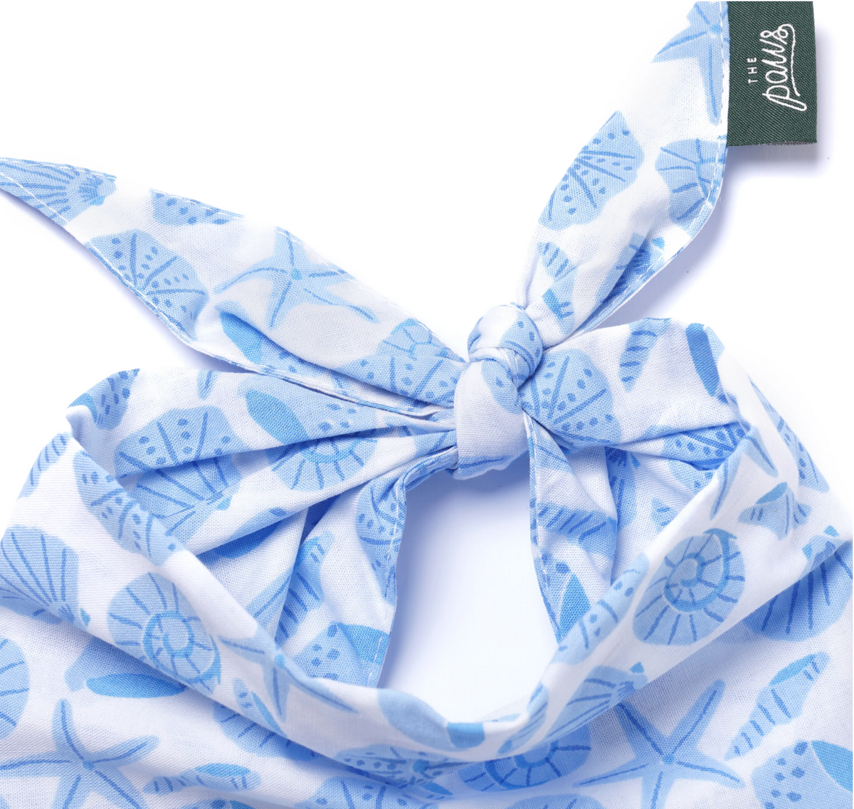 Bandana pour chien - Coquillage bleu - The Paws
