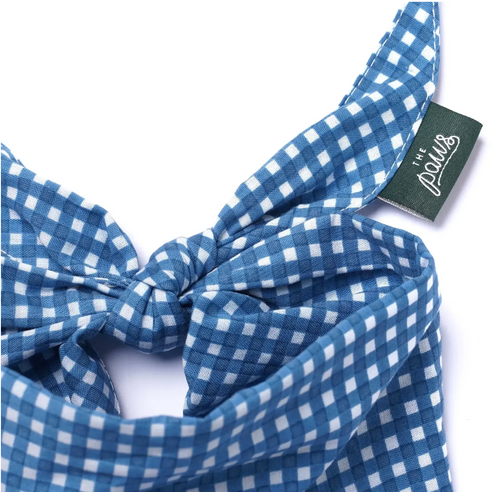 Bandana pour chien - Vichy bleu  - The Paws