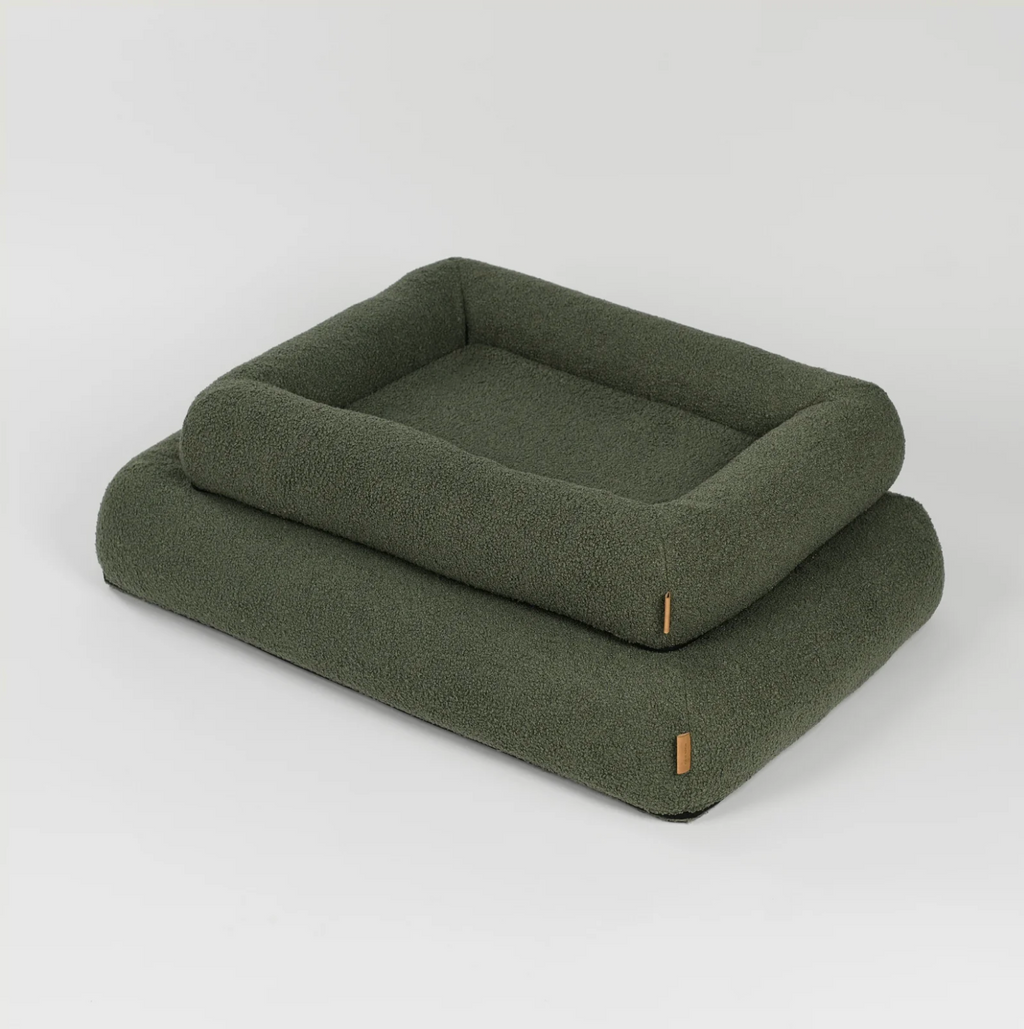 Lit orthopédique pour chien - Bouclé vert - Staey