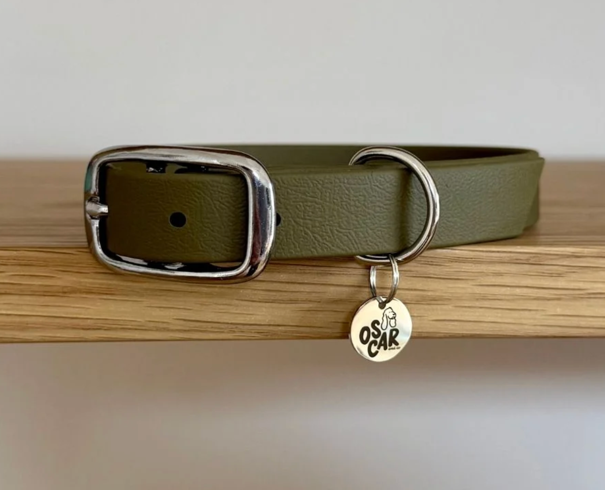 Collier chien - Kaki - Oscar & co