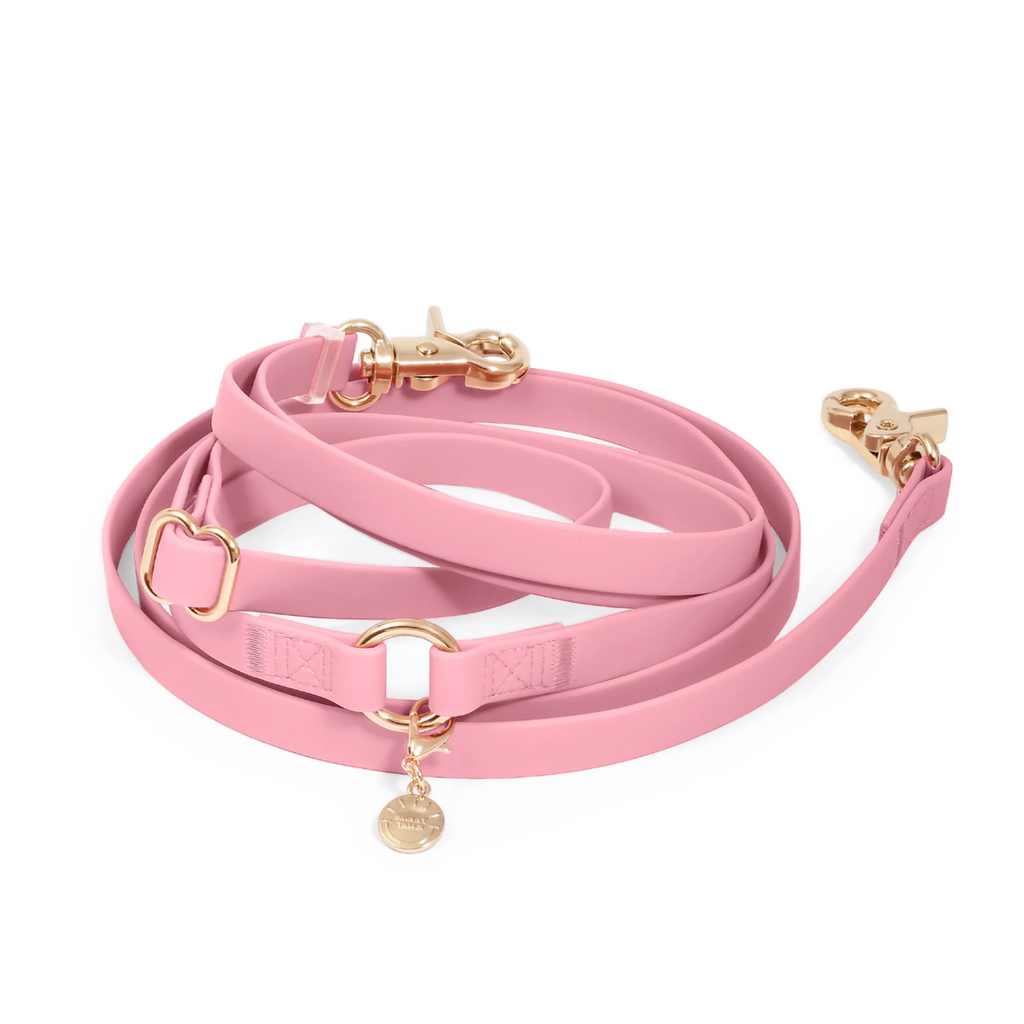 Laisse mains libres 4-en-1 – Rose – 1,5 cm – Sunny Tails