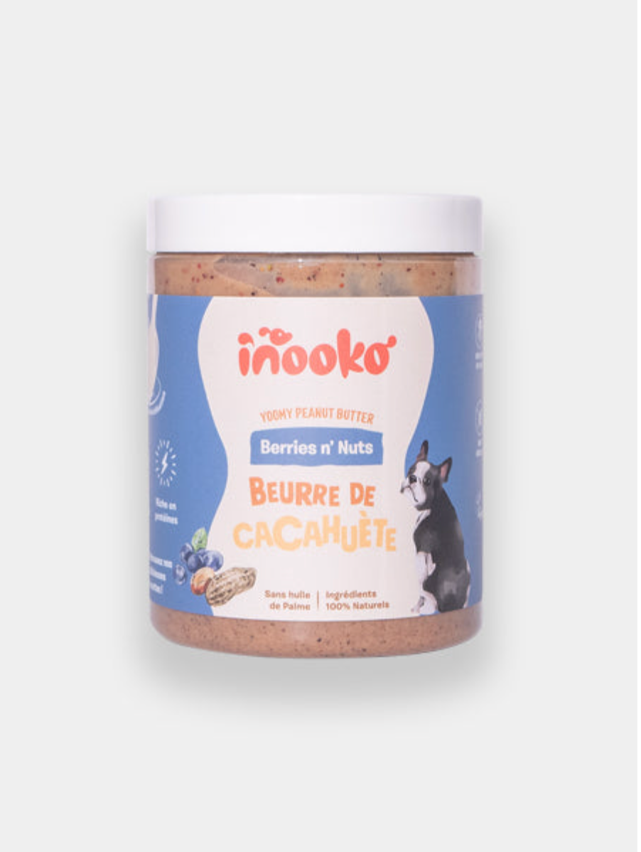Beurre de cacahuète, myrtille & fraise - Inooko