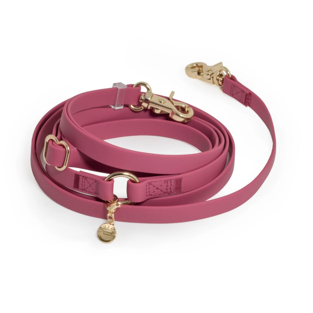 Laisse mains libres 4-en-1 – Framboise – 1,5 cm – Sunny Tails