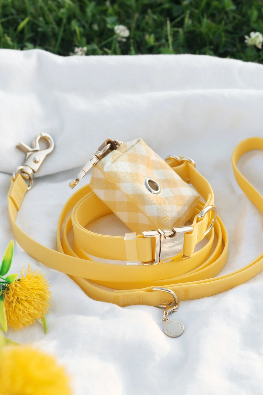 Laisse simple waterproof - Jaune - Sunny Tails