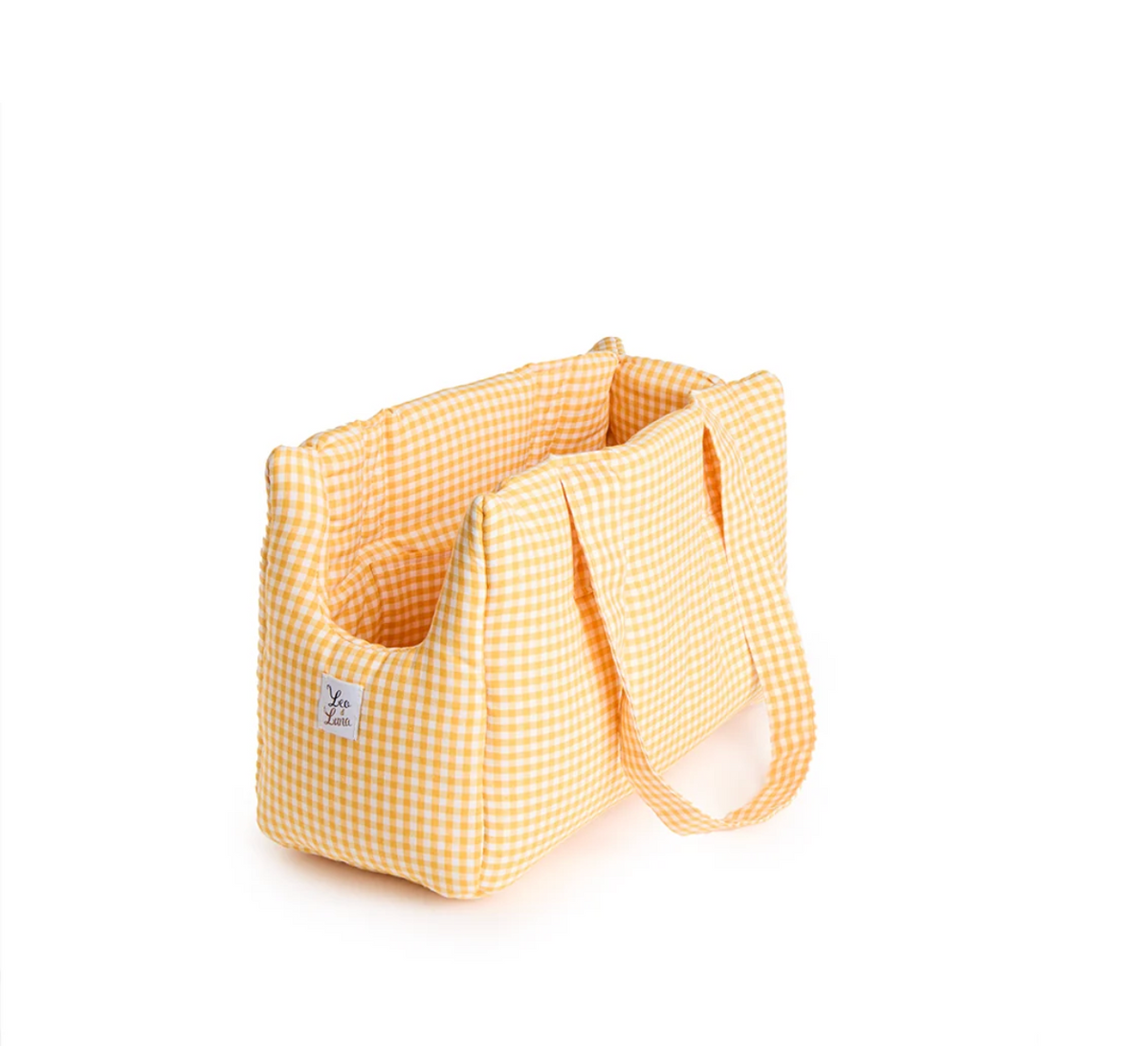 Sac de transport - Vichy jaune Taille L - Léo & Luna