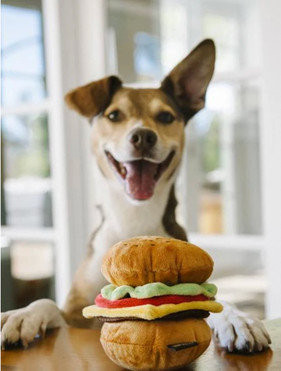Peluche pour chien Hamburger - P.L.A.Y