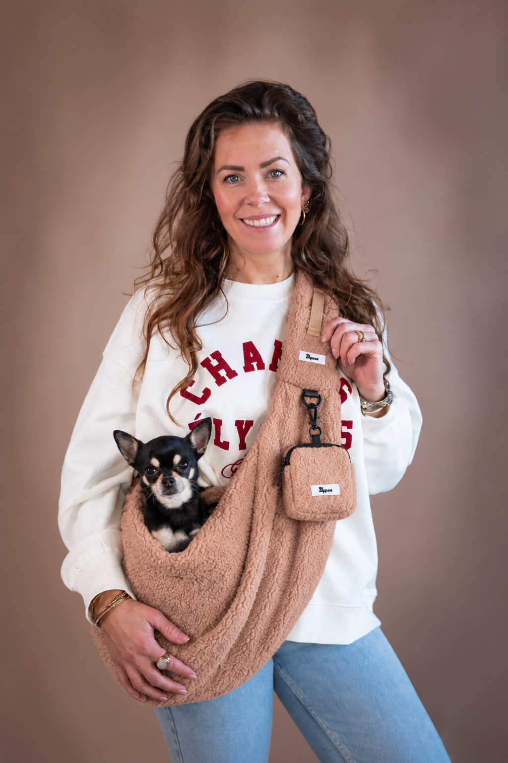 Sac bandoulière teddy - Beige  - The Dog Label