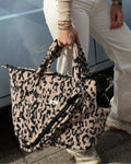 Sac de transport teddy - Léopard beige - The Dog Label