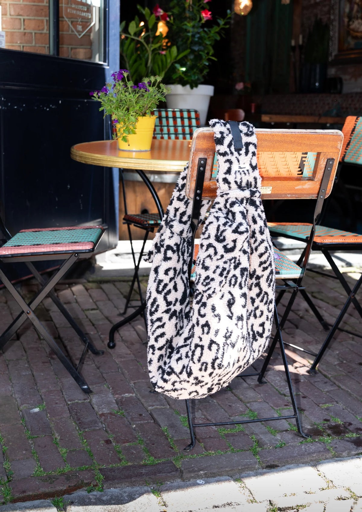 Sac bandoulière teddy - Léopard beige  - The Dog Label