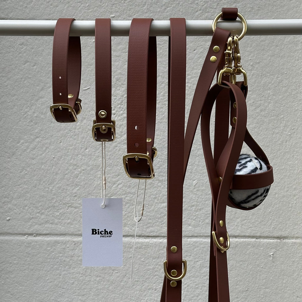 Collier chien en Biothane - Chocolat - By Biche