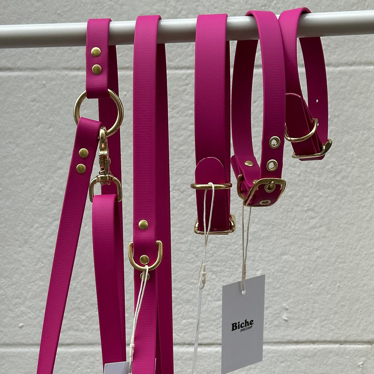 Collier chien en Biothane - Fushia - By Biche