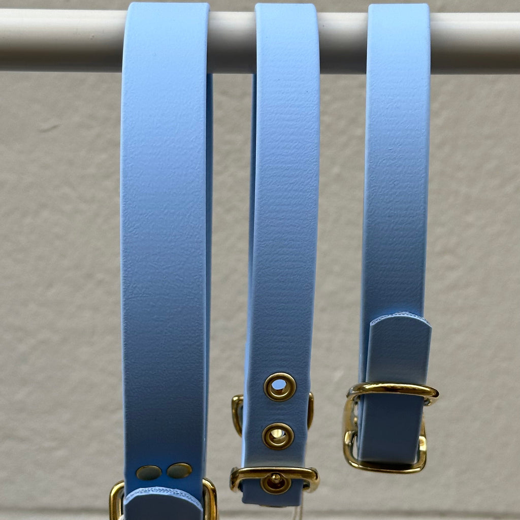 Collier chien en Biothane - Bleu ciel - By Biche