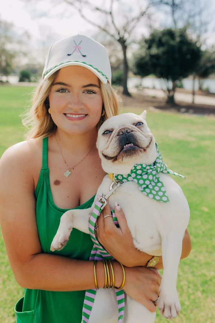 Laisse avec poignée de circulation - Vert & Rose  - Puddle Jumper Pups