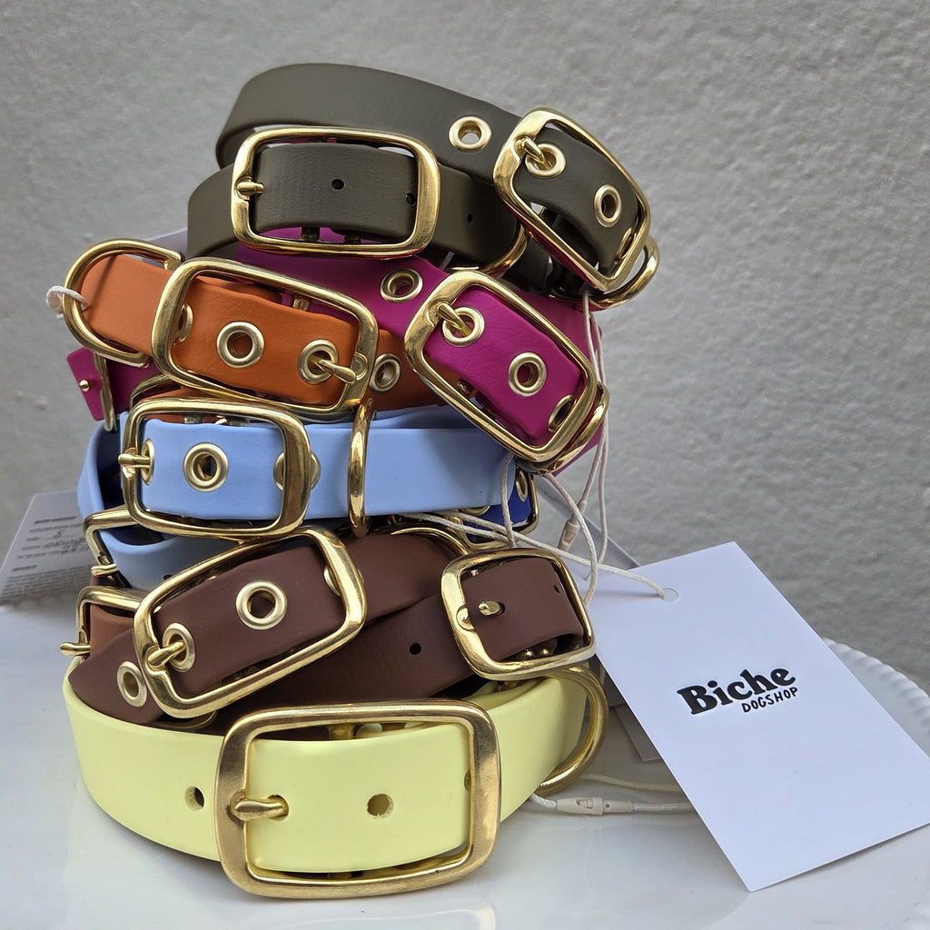 Collier chien en Biothane - Chocolat - By Biche