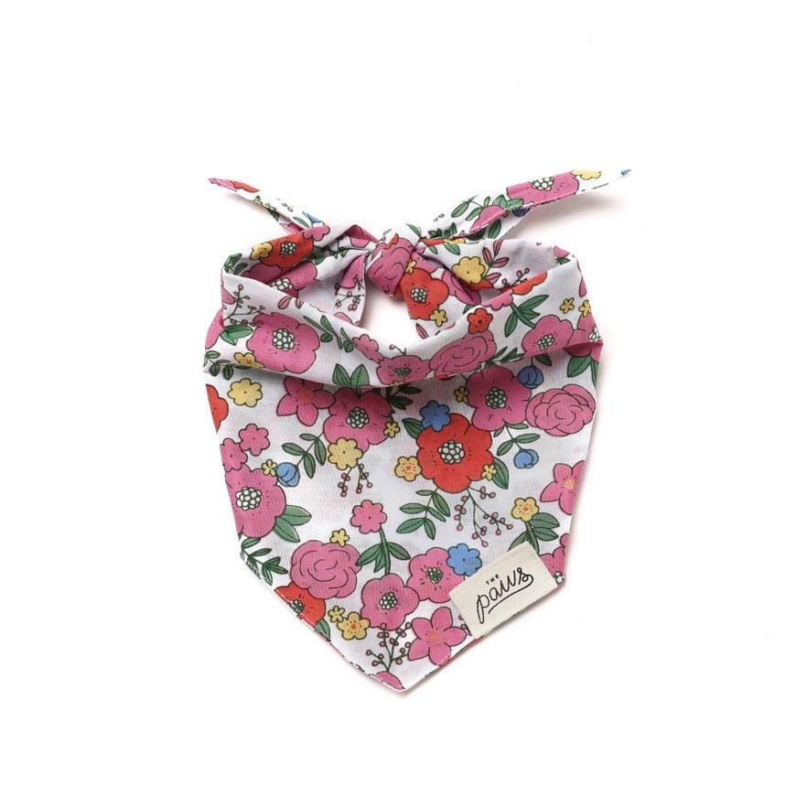 Bandana pour chien - Motif fleuri - The Paws