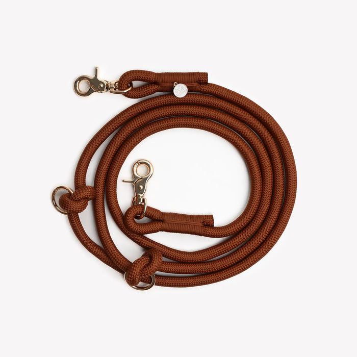 Laisse tressée mains libres - Argile - Furlou