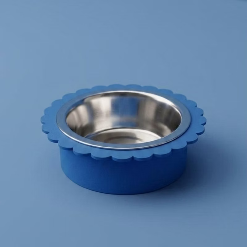 Gamelle fleur avec insert inox - Ronron Petclub
