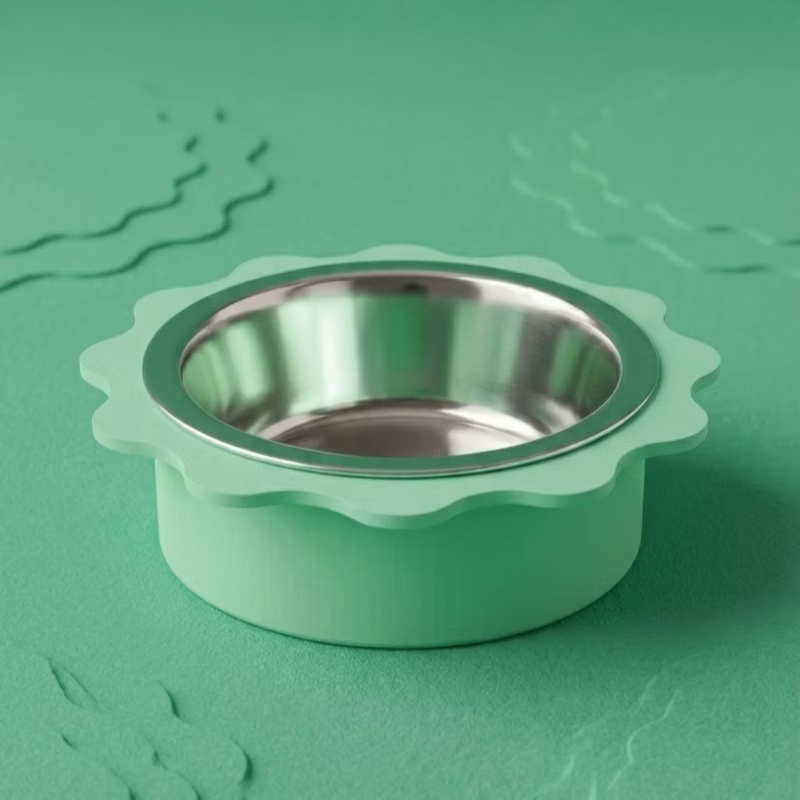 Gamelle vague avec insert inox - Ronron Petclub