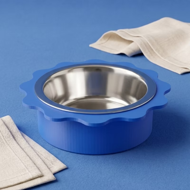 Gamelle vague avec insert inox - Ronron Petclub