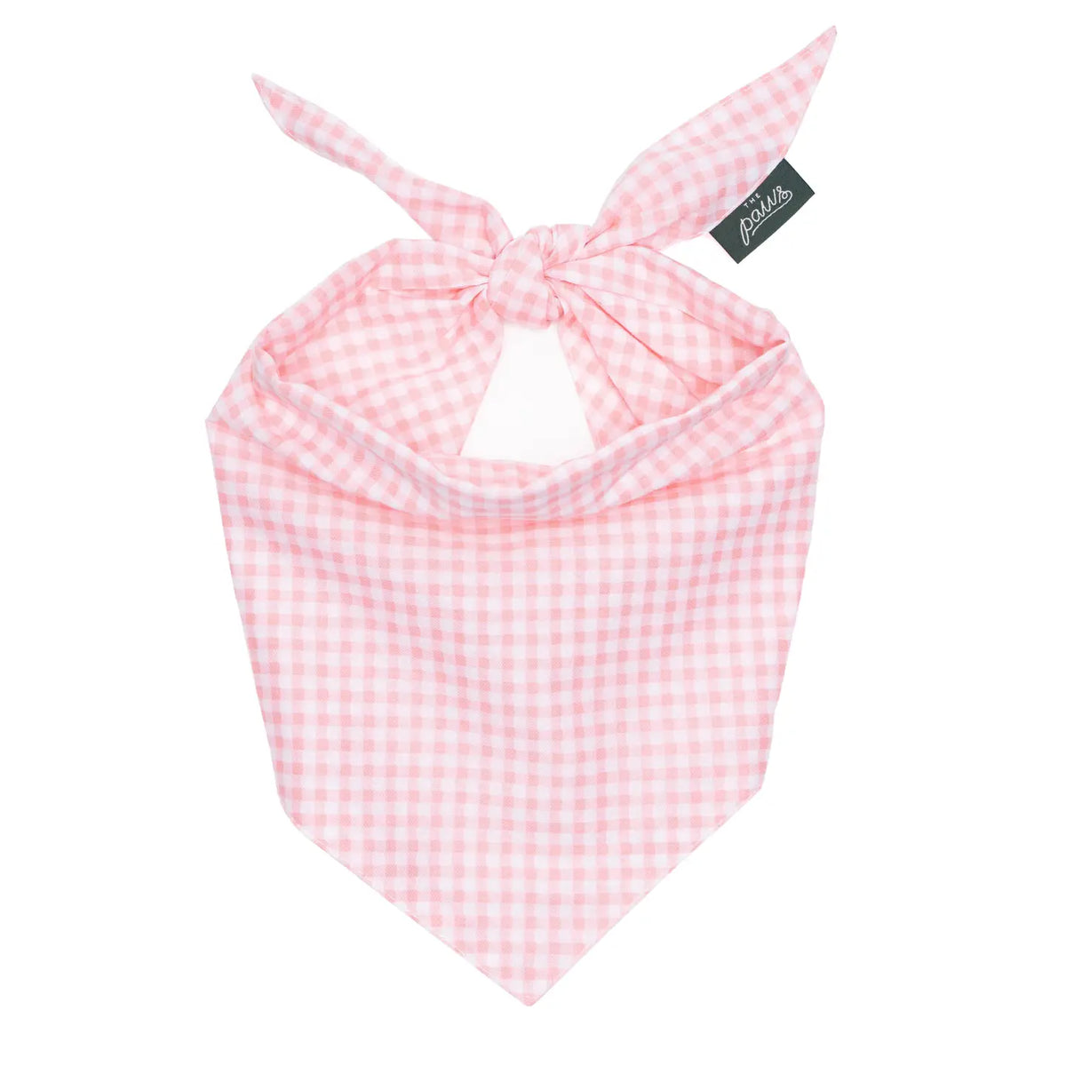 Bandana pour chien - Vichy rose  - The Paws