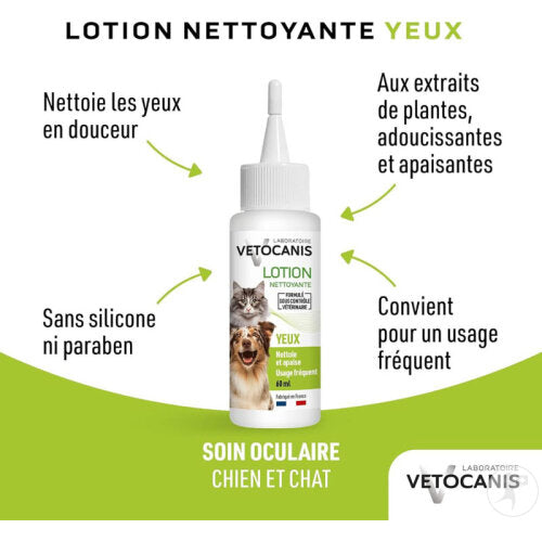 Lotion yeux 60 ml chien et chat - Vetocanis