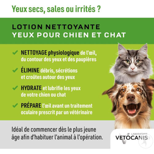 Lotion yeux 60 ml chien et chat - Vetocanis